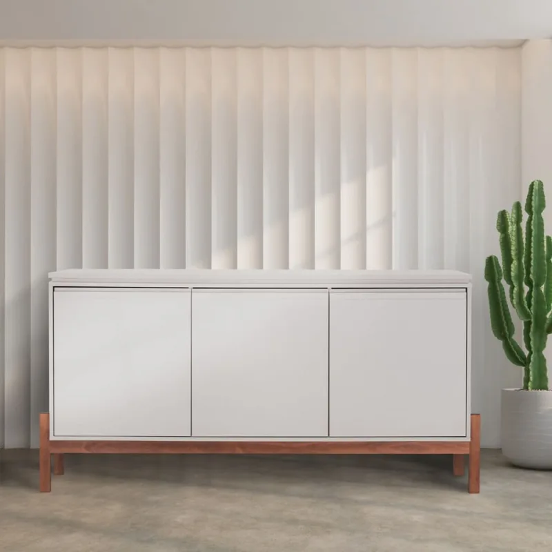 Buffet 3 Portas 2 Gavetas TIê CabeCasa MadeiraMadeira - Não Disponível - Móveis