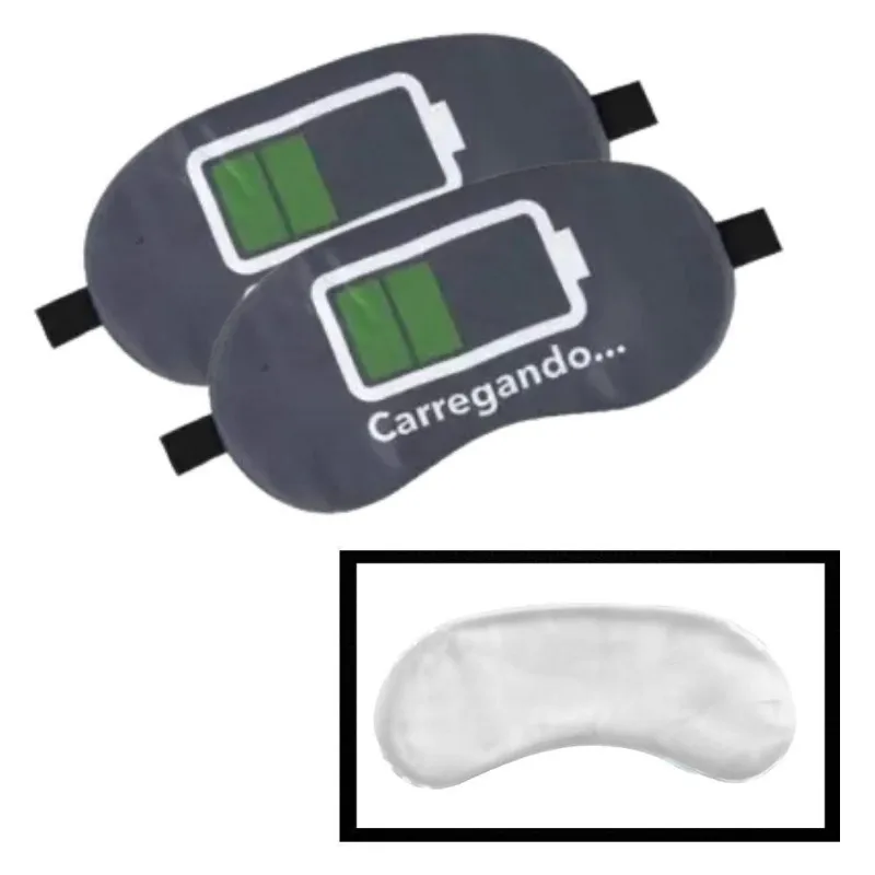 Kit 2 Máscaras Descanso Térmica Gel Viagem Dormir Fria Morna