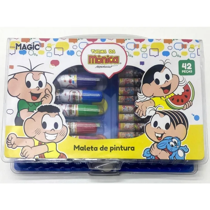 Maleta para Pintura Turma da Monica 42 Pecas - MAGIC KIDS