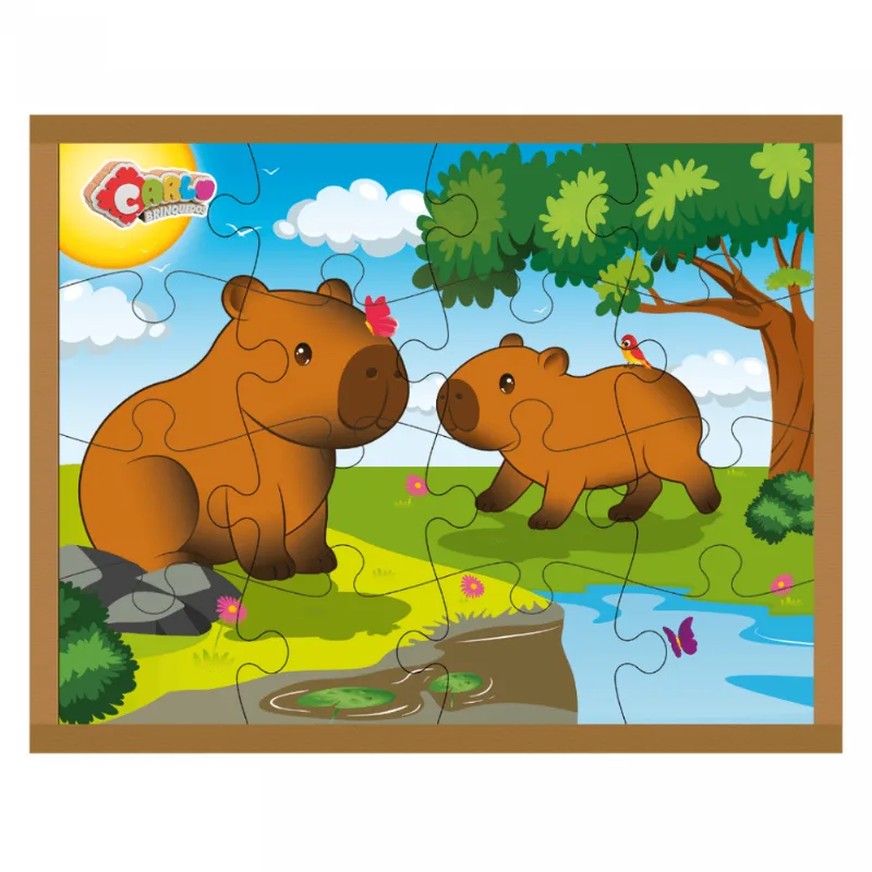 Quebra-Cabeça Madeira - Capivara - Carlu