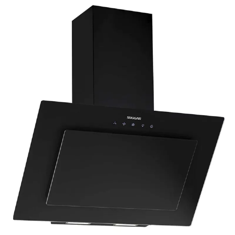 Coifa de Parede Onix Vidro Inclinado 90cm Preta 220V Suggar .TP1292PT