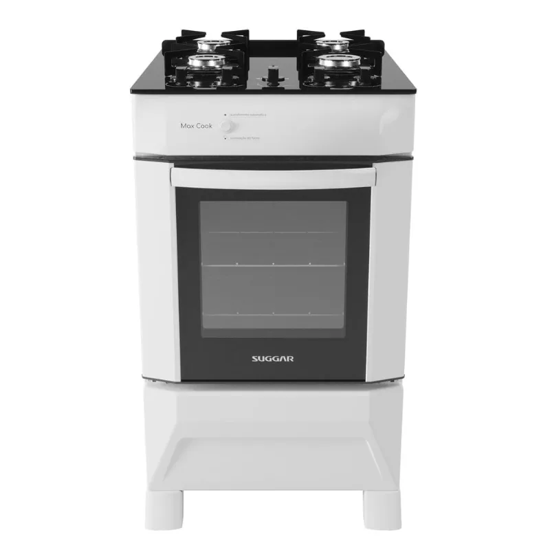 Fogão de Piso Suggar Max Cook 4 Queimadores Branco Bivolt FGV402BR