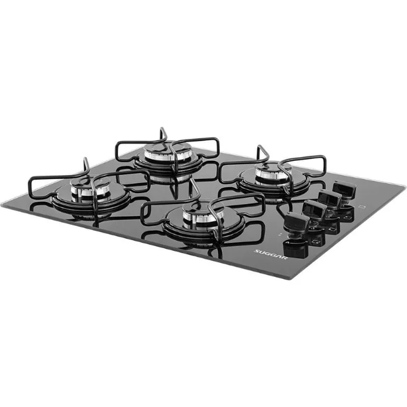 Cooktop 4 Bocas FG4004AVP a Gás Acendimento Superautomático Suggar Preto / Bivolt - Suggar
