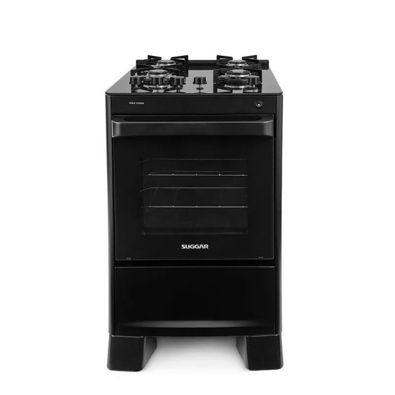 Fogão Suggar Max Cook 4q Preto Bivolt Fgv409pt Bivolt