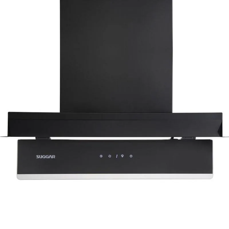 Coifa de Embutir Suggar Titanium Touch 60CM Vidro Preto LED 220V
