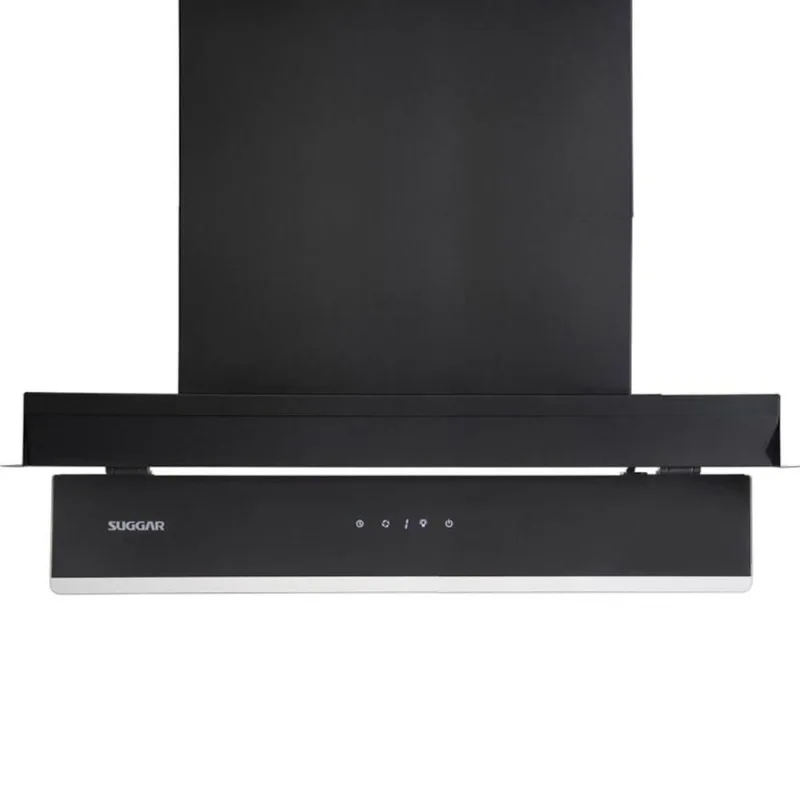 Coifa de Embutir Suggar Titanium 90CM Preto Painel Móvel Touch 890m3-h 110V - suggar