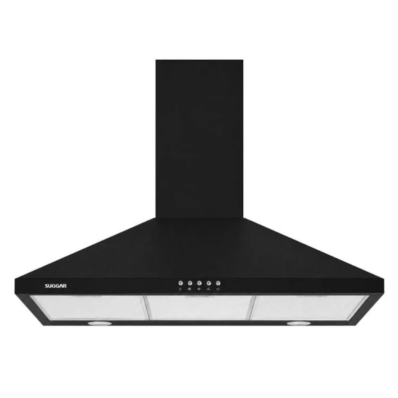 Coifa de Parede Piramidal Suggar TP0290PT 90CM LED Preto 110V - Suggar