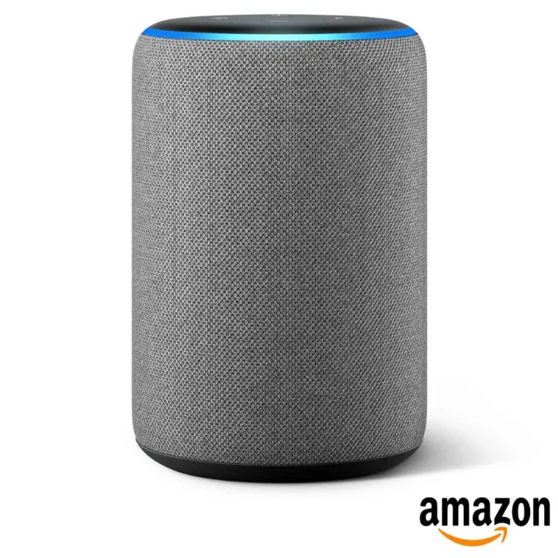 Smart Speaker Amazon Com Alexa Cinza - Echo