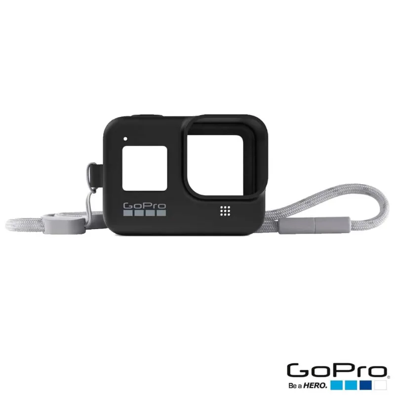 Capa Protetora E Cordão Em Silicone Para Hero 8 Black - Gopro - Ajsst-00