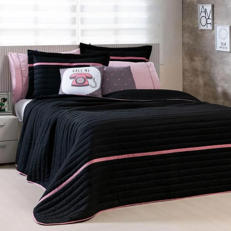 Cobre Leito Queen Inove Dupla Face 200 Fios 5 Peças - Call Me - CASA MODELO E TÔ DECORANDO