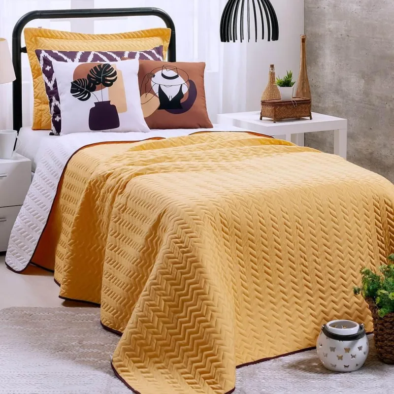 Cobre Leito Solteiro Colorful Dupla Face 200 Fios 5 Peças - Summer Soul - CASA MODELO E TÔ DECORANDO