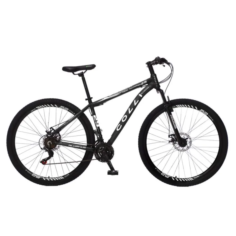 Bicicleta Aro 29 Atalanta Bike 21 Marchas Colli Cambio Traseiro Freio a Disco Shimano Preto Branco - Colli