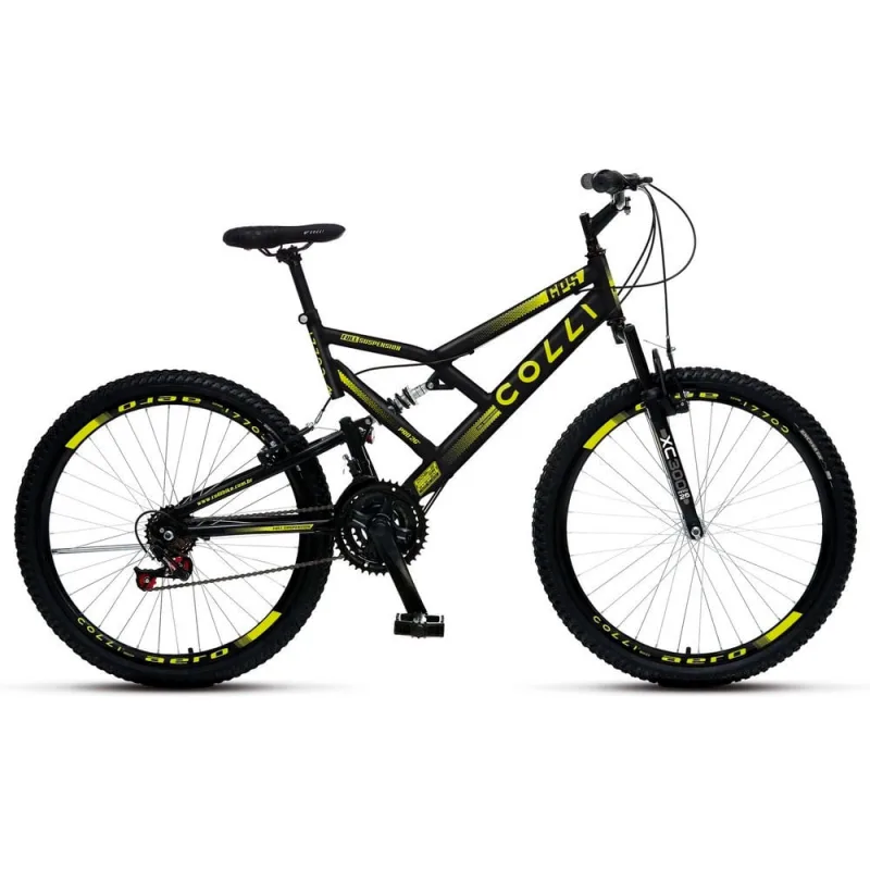 Bicicleta Colli Gps c/ Suspensão Dupla Aro 26 21 Marchas Preto - COLLI