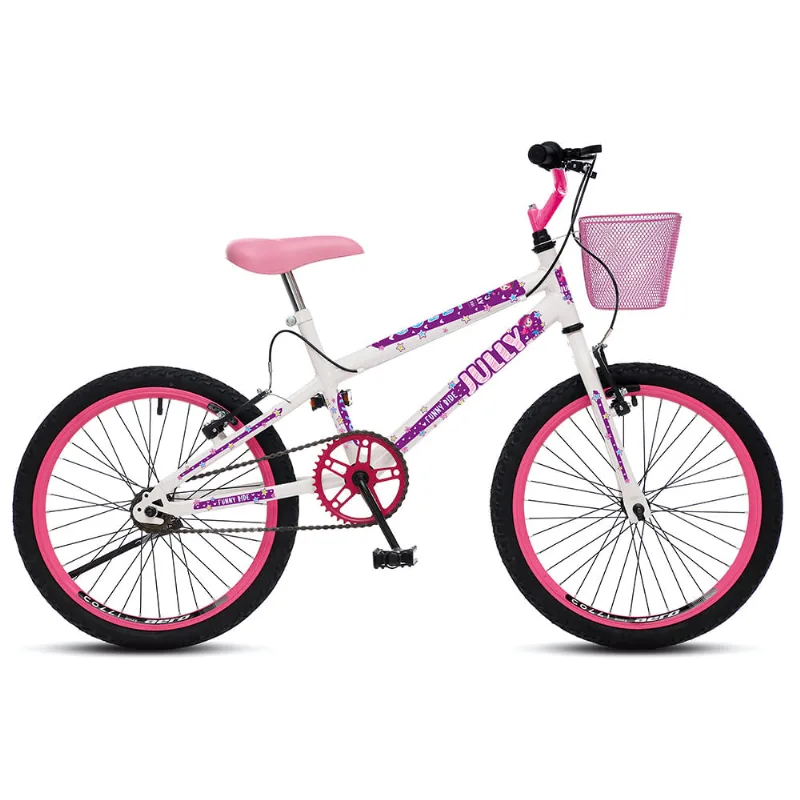 Bicicleta Infantil Feminina Aro 20 Colli Jully com Cesto