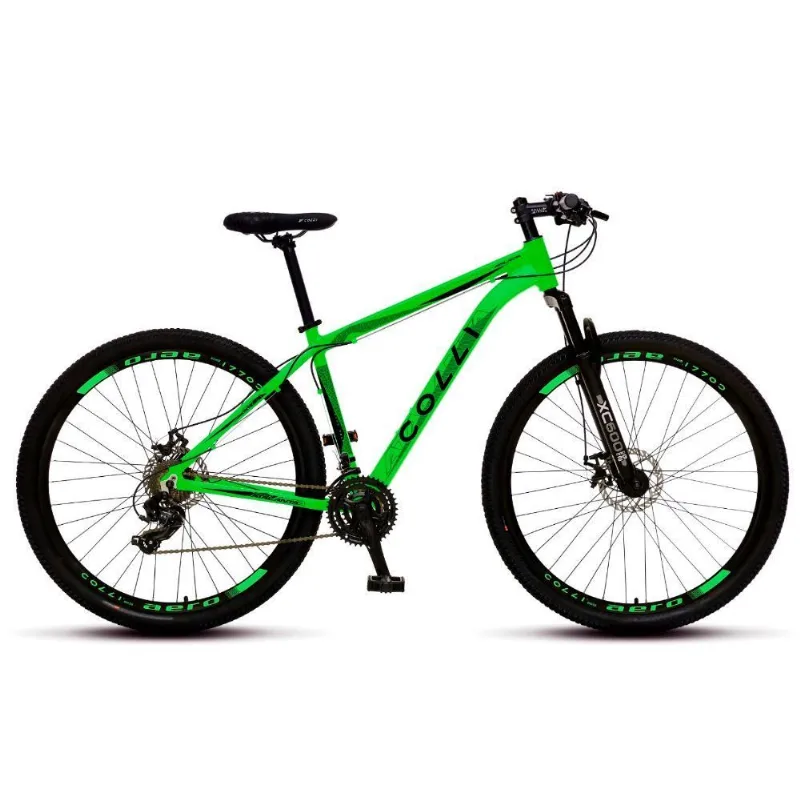 Bicicleta Aro 29 Atalanta Kit Shimano 21M Alumínio Colli - Verde Neon