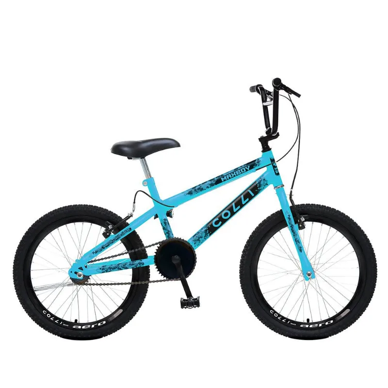 Bicicleta Infantil Colli Max Boy Aro 20 Freio V-Brake Azul e Preto