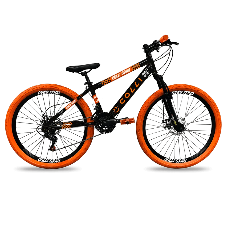 Bicicleta Aro 26 Colli Grau 21 Marchas Freio a Disco Preta - COLLI