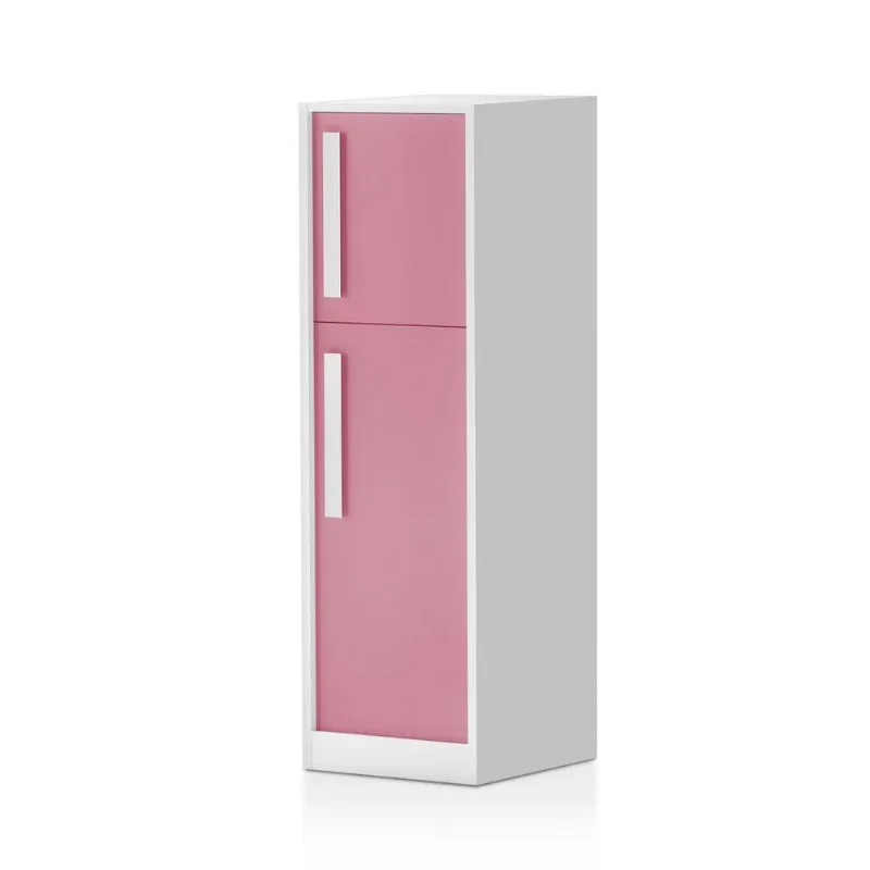 Geladeira Infantil De Brinquedo Rosa Para Crianças Em Mdf