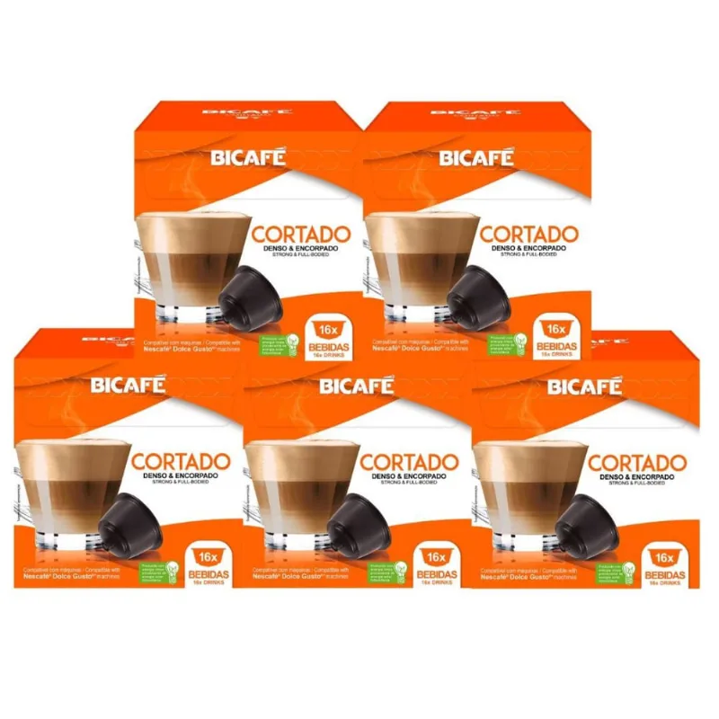 80 cápsulas para dolce gusto - cortado - cápsula bicafé