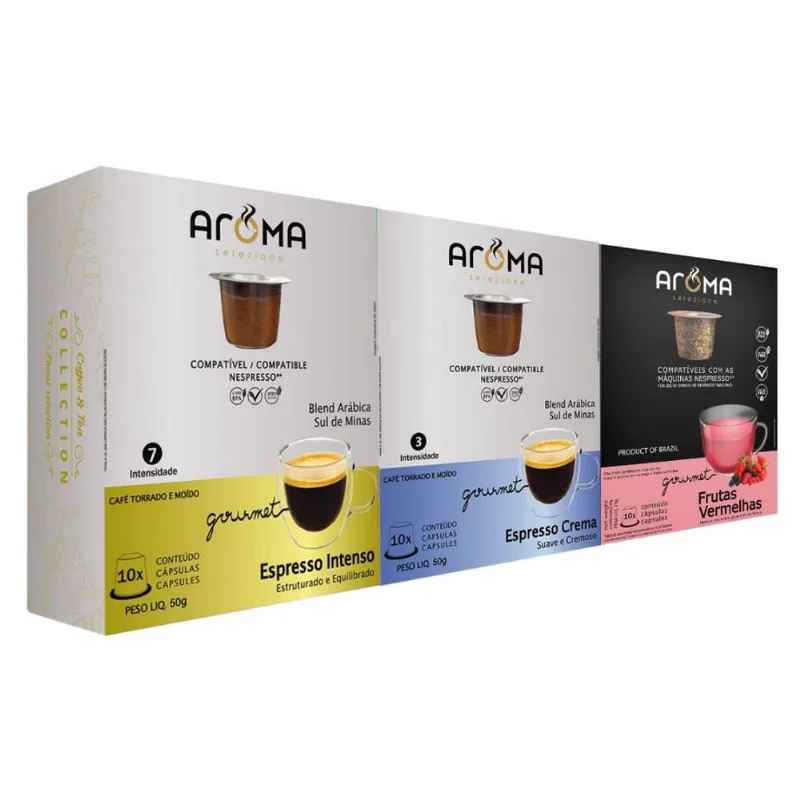 30 Cápsulas Para Nespresso - Degustação Café E Chá - Cápsula Aroma