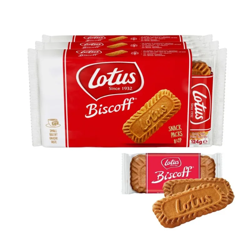 48 Biscoitos - 3 Pacotes - Bolacha Belga - Lotus Biscoff