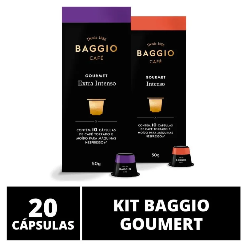 20 Cápsulas Para Cafeteira Nespresso – Baggio Café Gourmet – 2 caixas