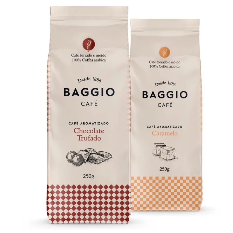 Café Aromatizado, Café Em Pó Baggio, 2 Pacotes, 500G