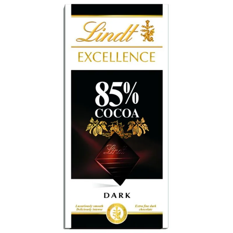 Chocolate Suiço, Lindt Excellence, 85% Cacau, 1 Barra 100G