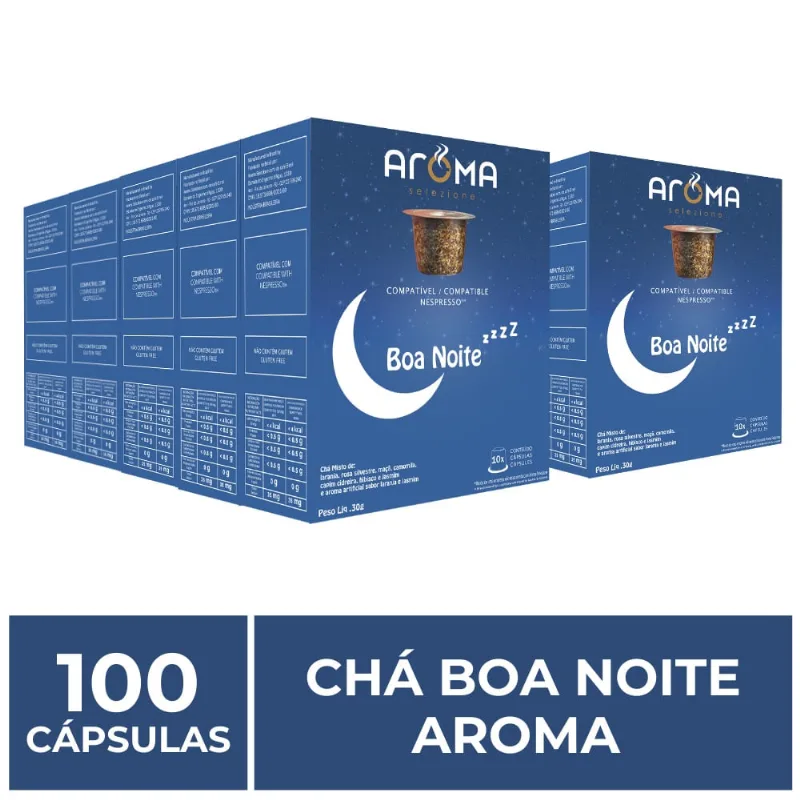 100 Cápsulas Para Nespresso, Chá Boa Noite, Aroma