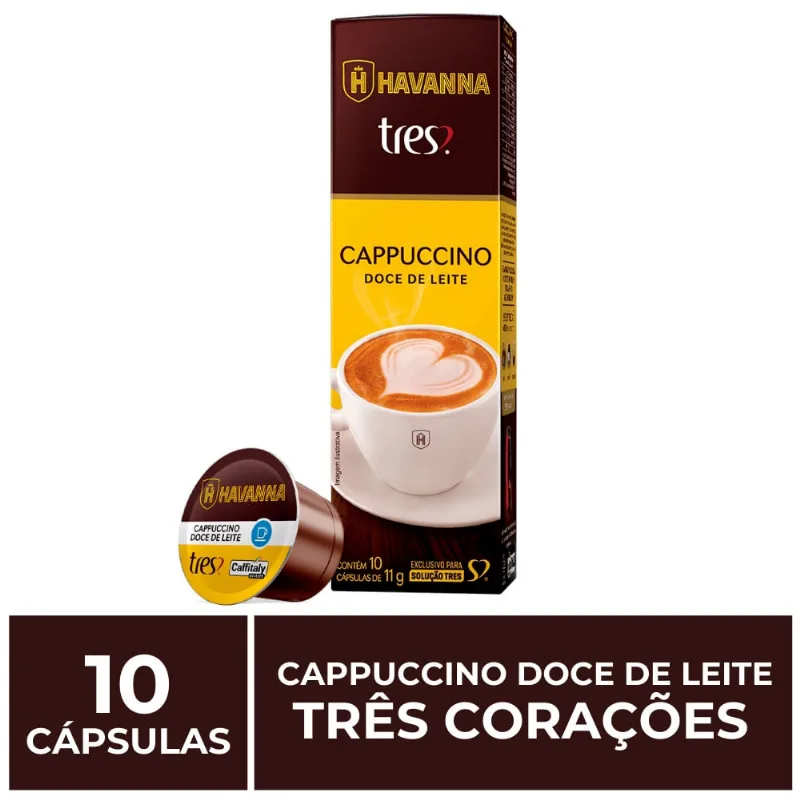 10 Cápsulas Três Corações, Cappuccino Doce de Leite Havanna