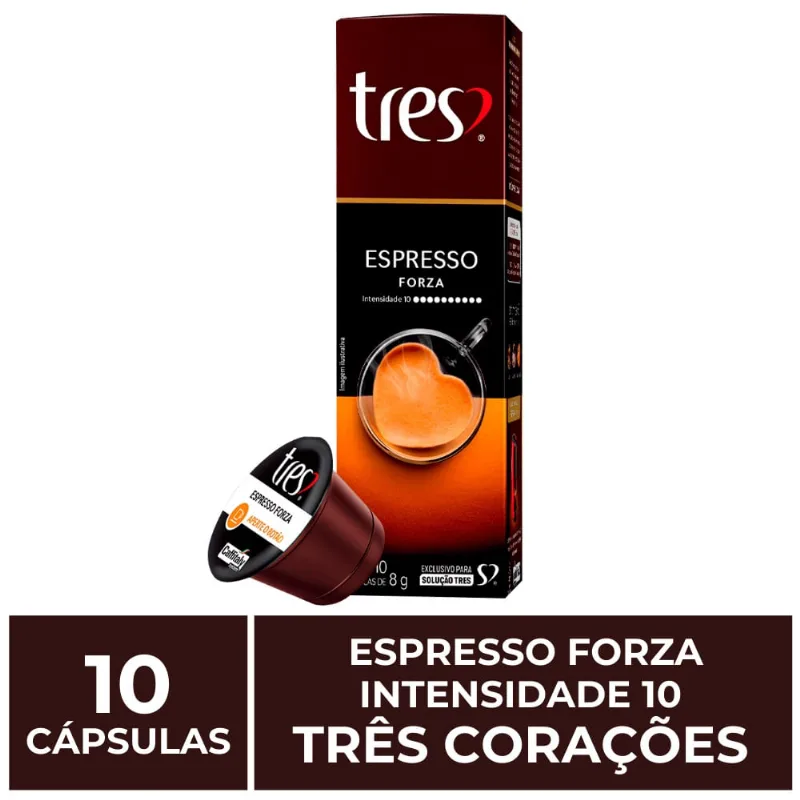 10 Cápsulas Três Corações, Café Forza (Intensidade 10)