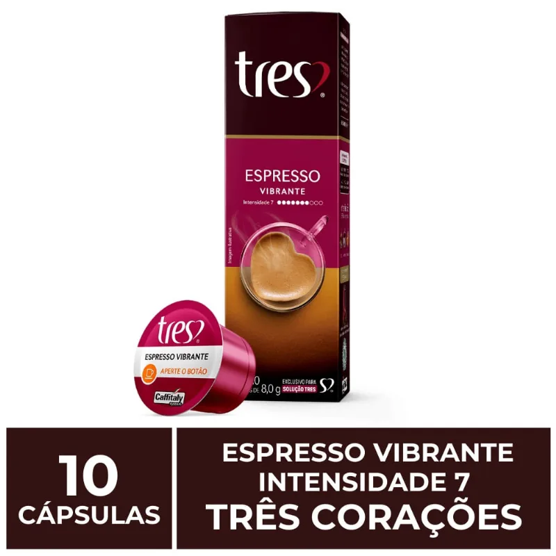 10 Cápsulas Três Corações, Café Vibrante (Intensidade 7)