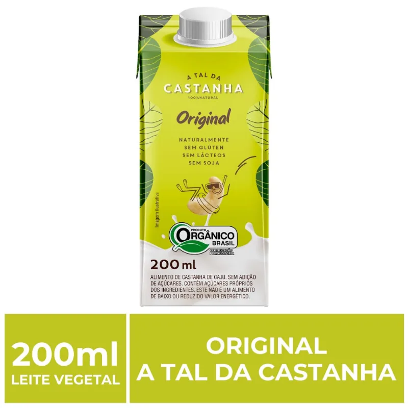 Caixa de 200ml, Leite Vegetal, A Tal da Castanha