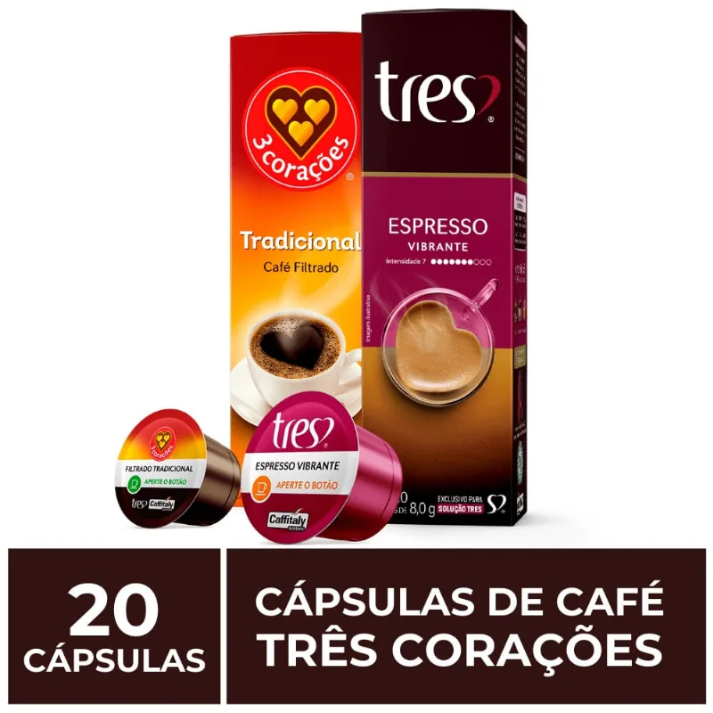 20 Cápsulas Três Corações, Café