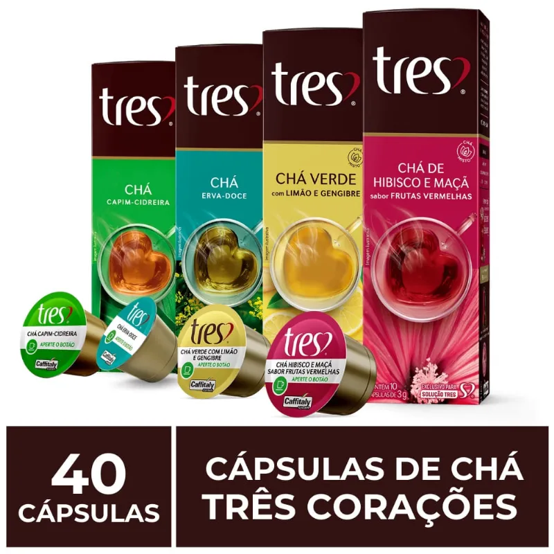 40 Cápsulas Três Corações, Chá