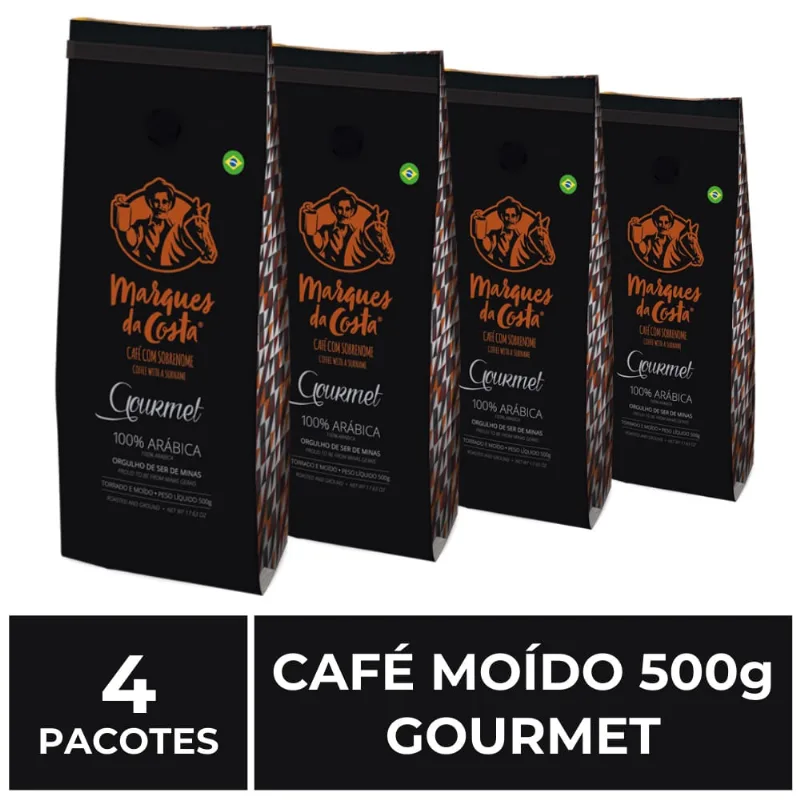 4 Pacotes de 500g de Café Moído, Marques da Costa