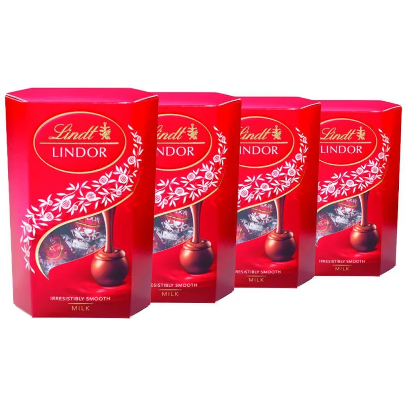 Kit Bombons De Chocolate Suiço 4 Caixas De 75g- Lindor - Não Informado - Mercearia