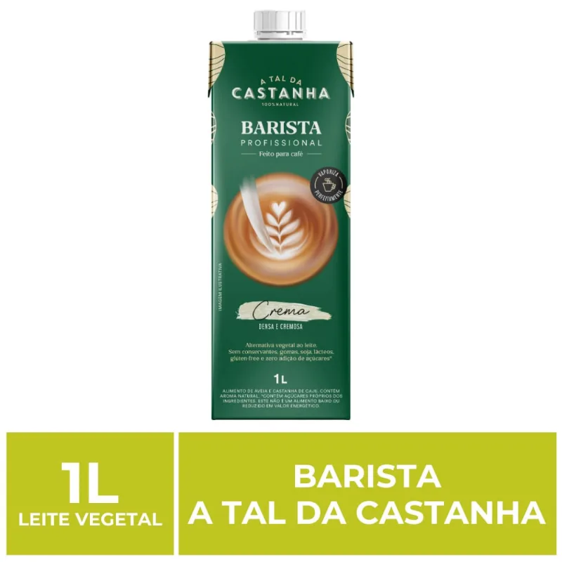 Caixa de 1L, Leite Vegetal, Barista, A Tal da Castanha