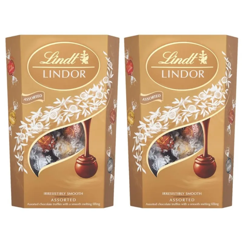 Bombom Sortido De Chocolate Suço Lindt Lindor 2 Caixas 200G