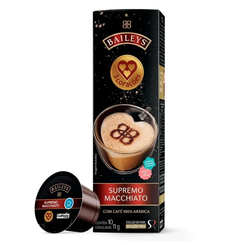 Baileys Supremo Macchiato, 10 Cápsulas Três Corações
