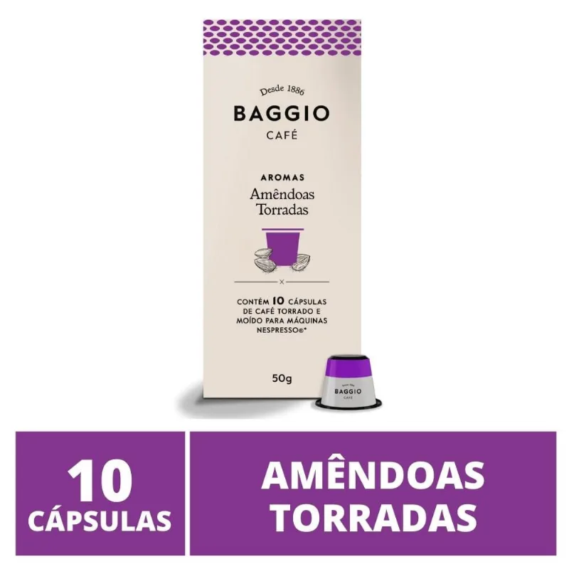 10 Cápsulas Nespresso – Amêndoas Torradas - Baggio Café