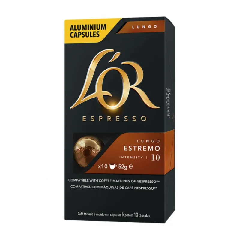 Cápsulas Para Nespresso, Lungo Estremo, Café Lor - Não Informado - Mercearia
