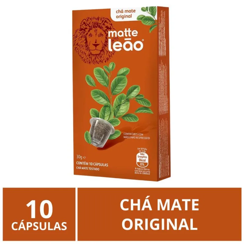 Cápsulas, Chá Mate Leão, Para Nespresso - Não Informado