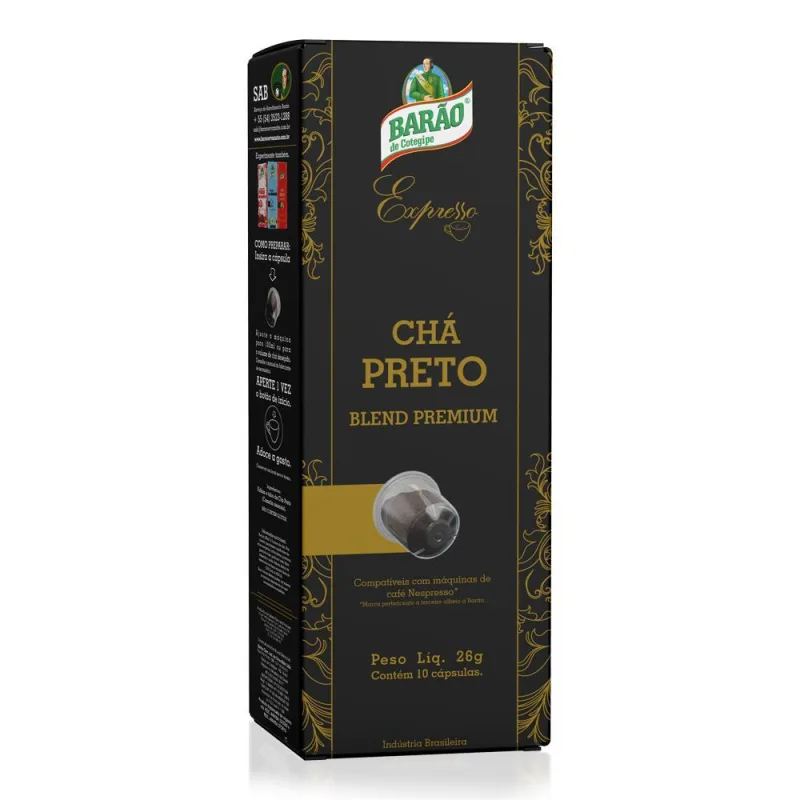 Cápsulas Barão De Cotegipe, Para Nespresso Chá Preto - Não Informado