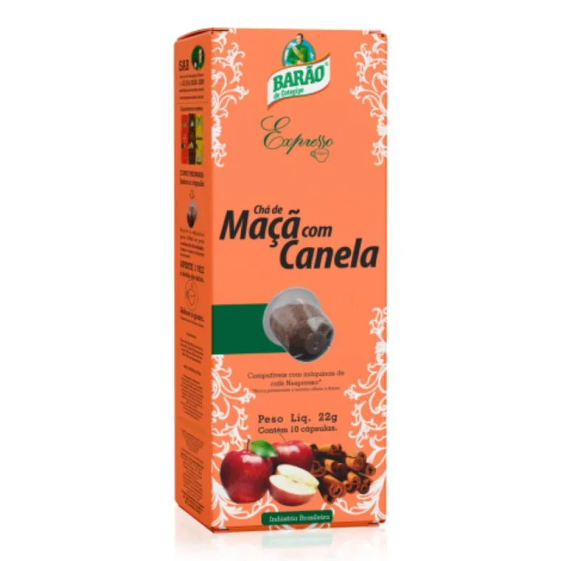 Cápsulas Barão Cotegipe, Para Nespresso Chá Maça Com Canela - Não Informado - Mercearia