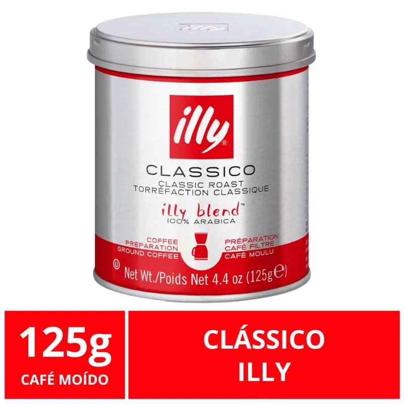 Café Moído, Illy, Clássico, Lata 125g
