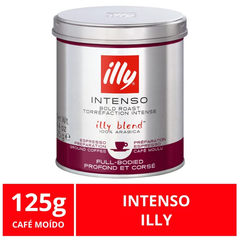 Café Moído, Illy, Intenso, Lata 125g