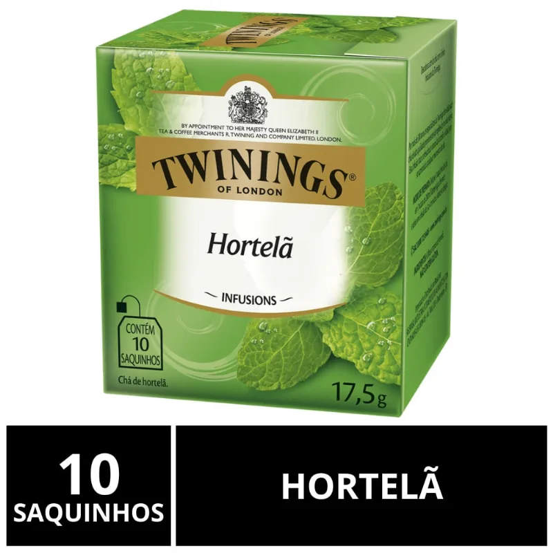 Chá Twinings, Hortelã, Caixa com 10 Saquinhos