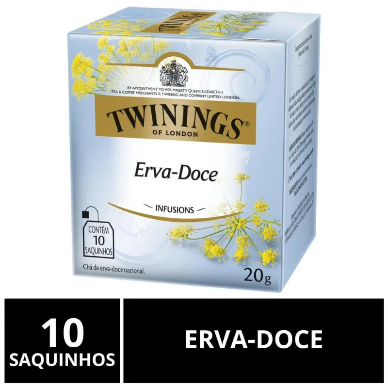 Chá Twinings, Caixa Com 10 Saquinhos, Erva Doce