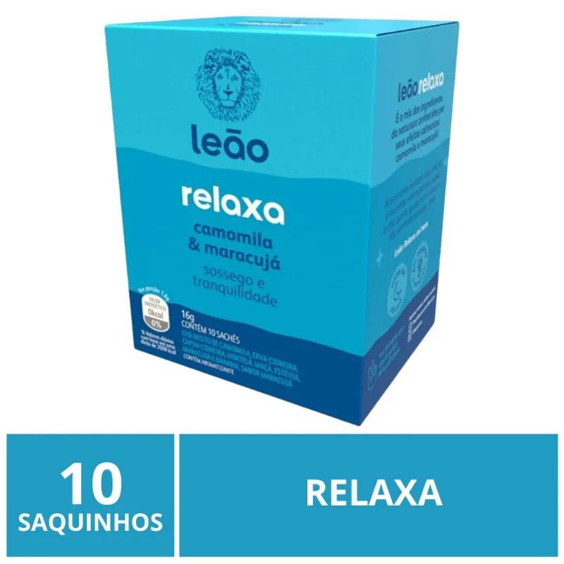 Chá Leão Funcional, Relaxa, 10 saquinhos